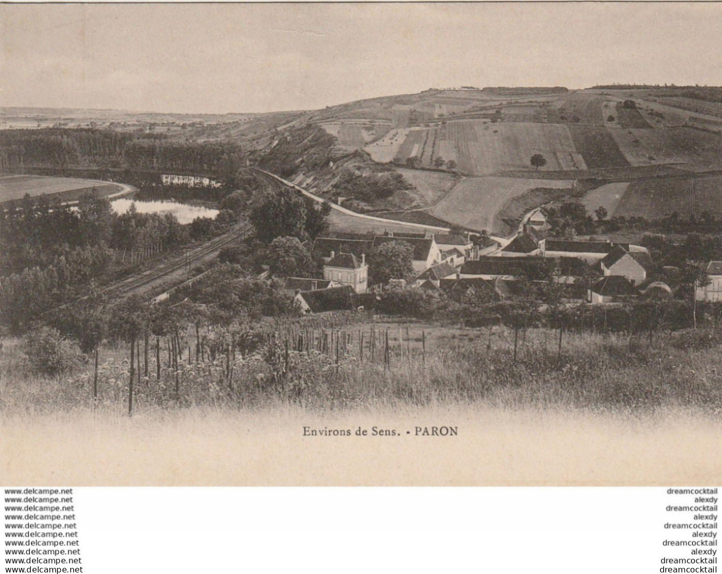 89 PARON. Le Village COUDE DE L' YONNE ET ROUTE DE GRON Vers 1900 - Paron