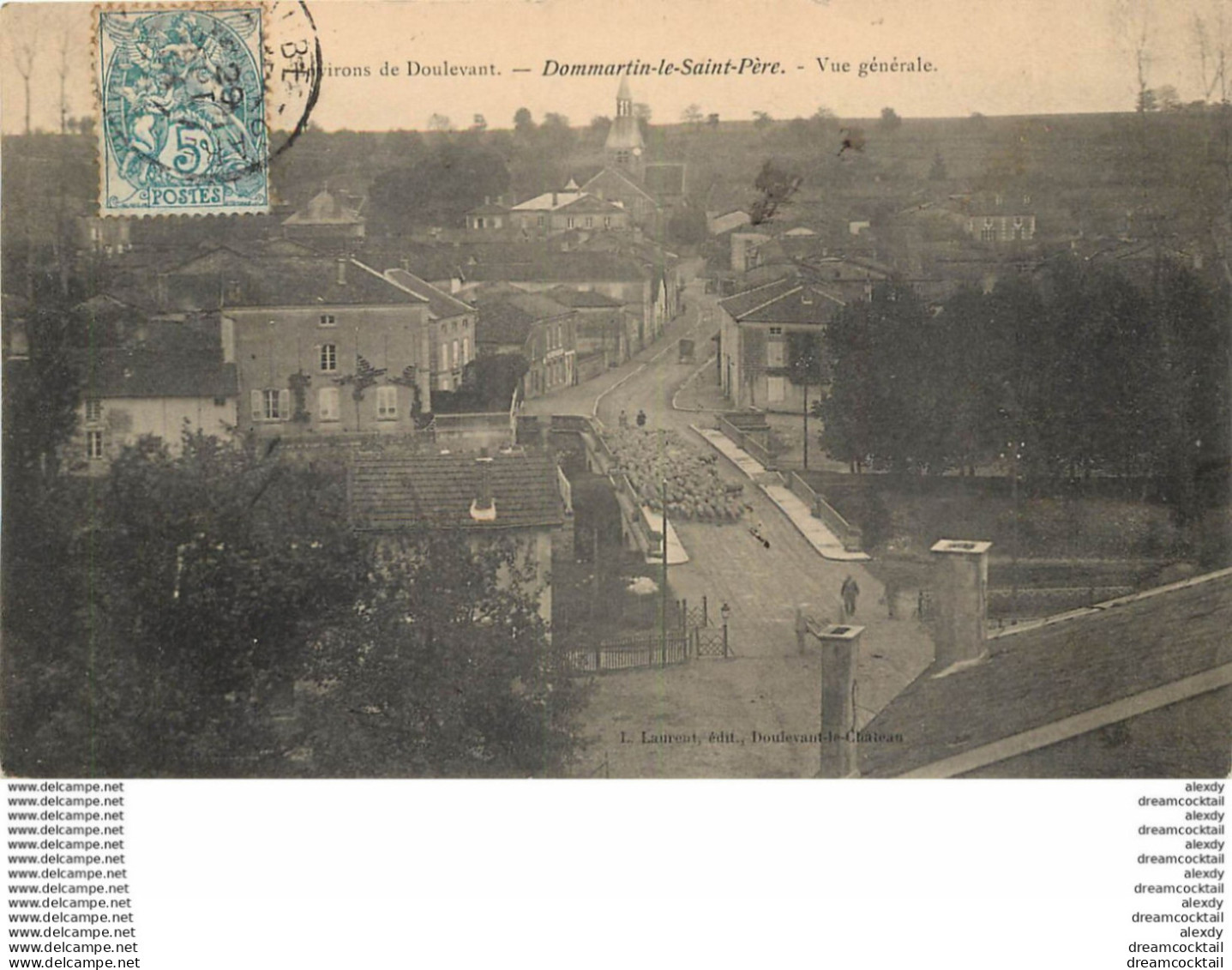 (D) 52 DOMMARTIN-LE-SAINT-PERE. Toupeau De Moutons Traversant Le Pont 1904 - Doulevant-le-Château