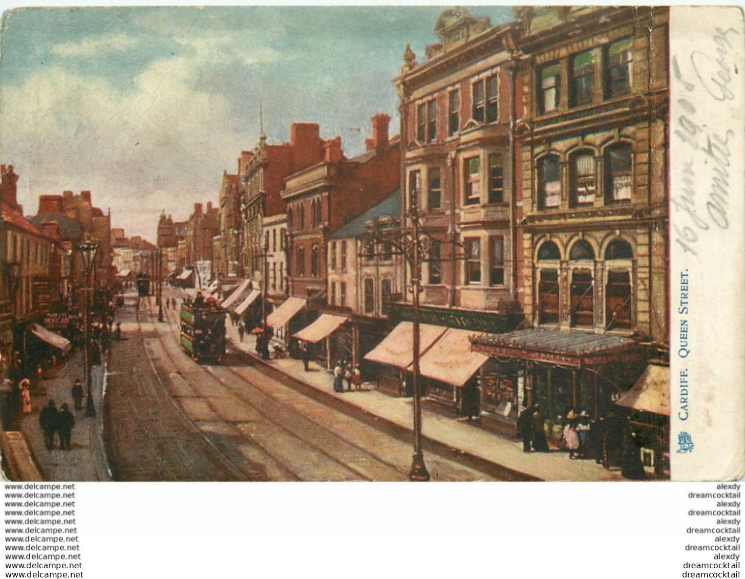 (D) CARDIFF. Tramway Queen Street 1905 - Glamorgan