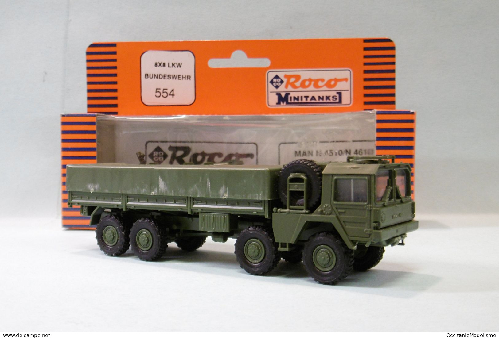 Roco Minitanks - Camion MAN 8x8 LKW Bundeswerh Militaire Réf. 554 HO 1/87 - Véhicules Routiers