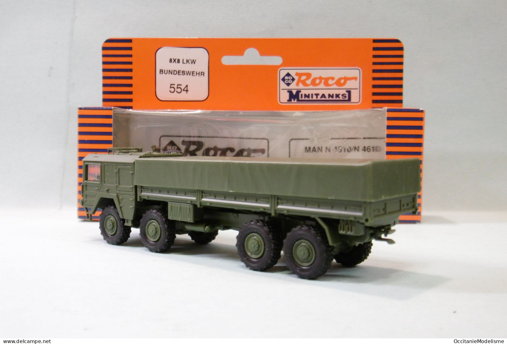 Roco Minitanks - Camion MAN 8x8 LKW Bundeswerh Militaire Réf. 554 HO 1/87 - Véhicules Routiers