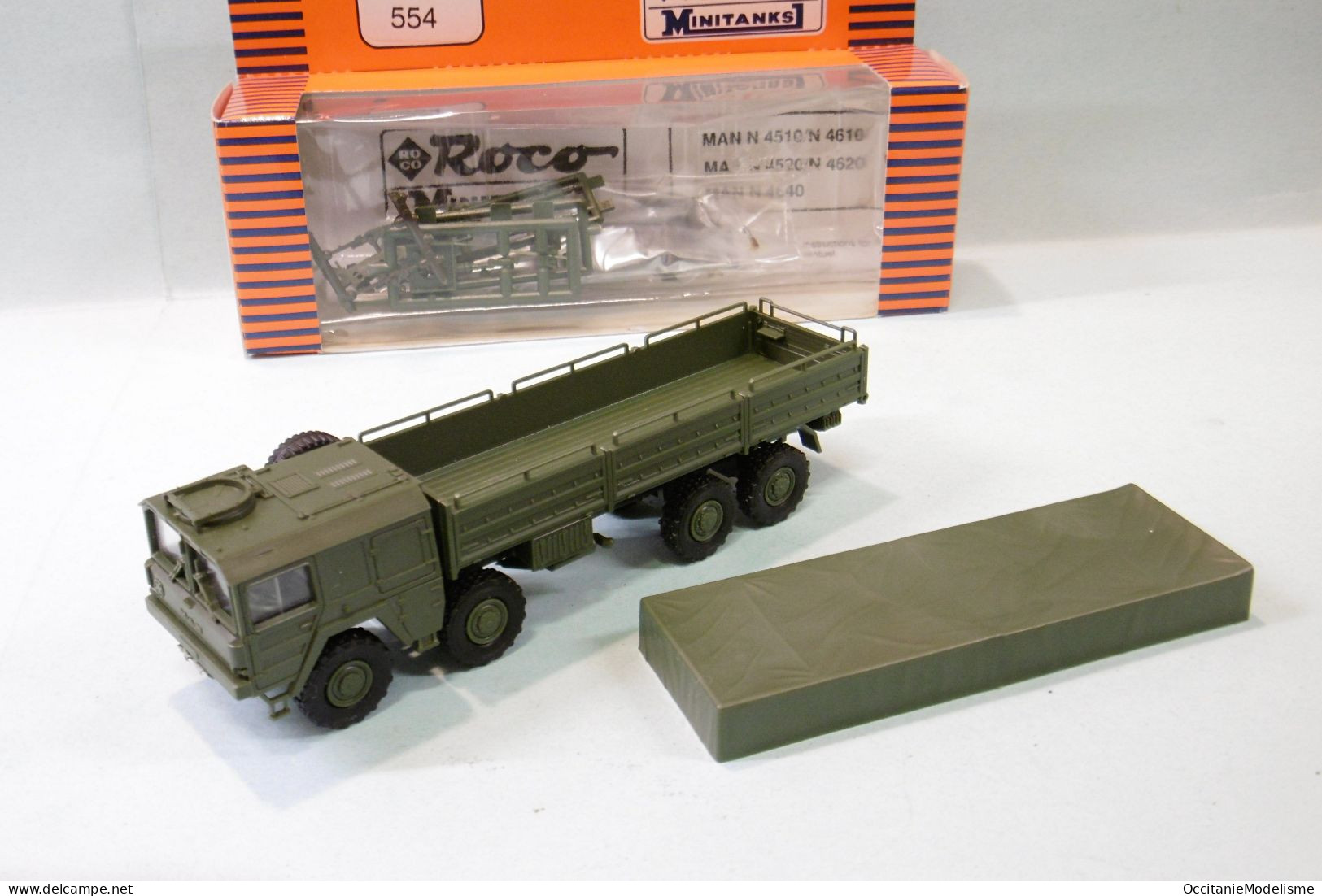 Roco Minitanks - Camion MAN 8x8 LKW Bundeswerh Militaire Réf. 554 HO 1/87 - Véhicules Routiers