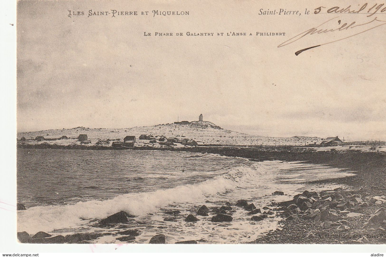 Saint Pierre Et Miquelon - Le Phare De Galantry - Carte Postale écrite - Saint-Pierre-et-Miquelon