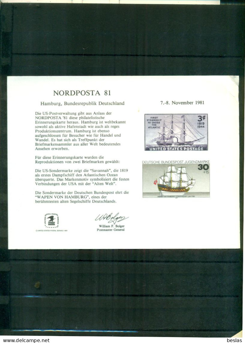ETATS UNIS NAPOSTA 81 1 CARTE SOUVENIR NEUF A PARTIR DE 0.75 EUROS - Souvenirs & Special Cards