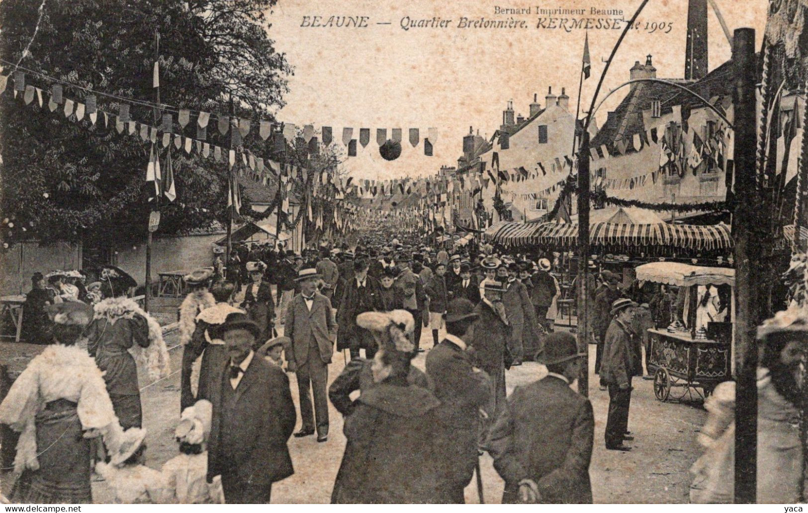 Beaune Quartier Bretonnière Kermesse 1905 - Charrette à Glaces - Manifestazioni