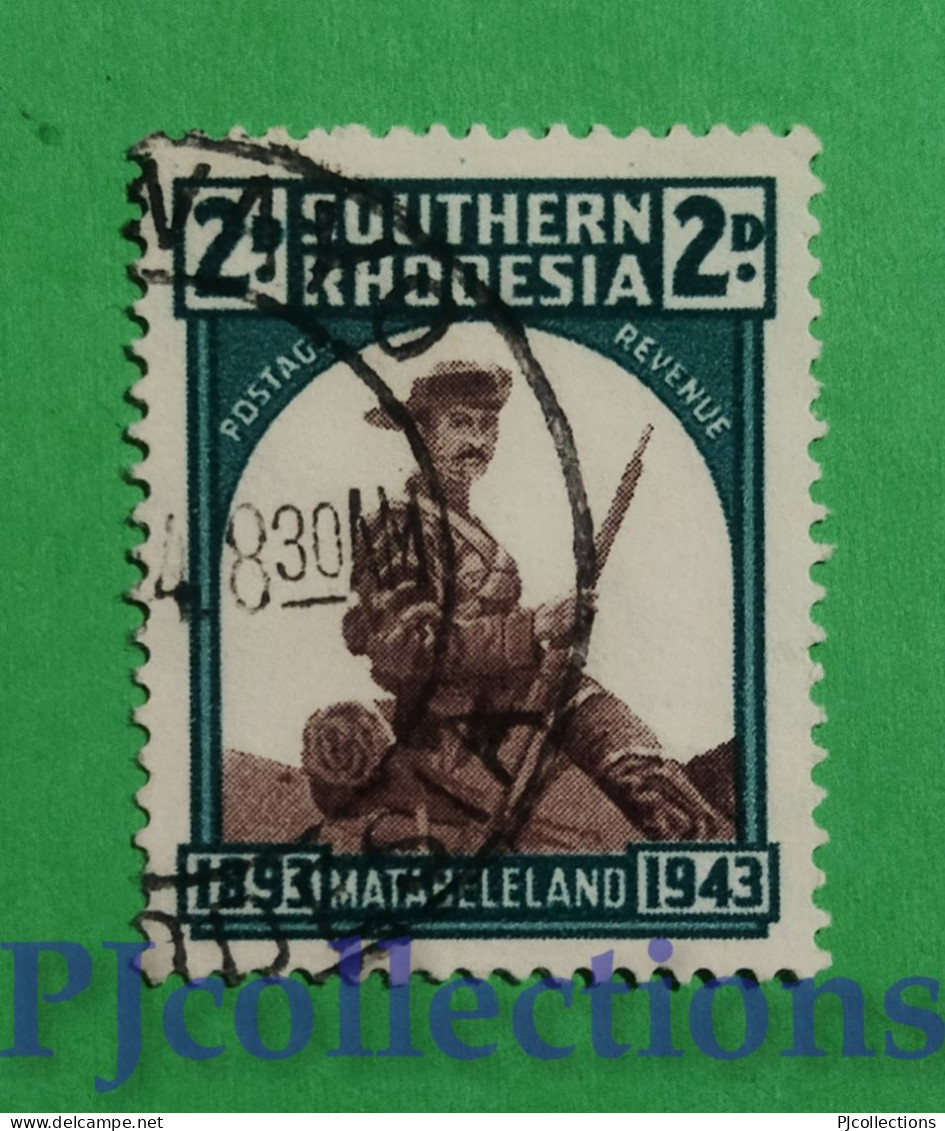 S778- SOUTHERN RHODESIA 1943 OCCUPAZIONE DI MATABELELAND 2d USATO - USED - Southern Rhodesia (...-1964)