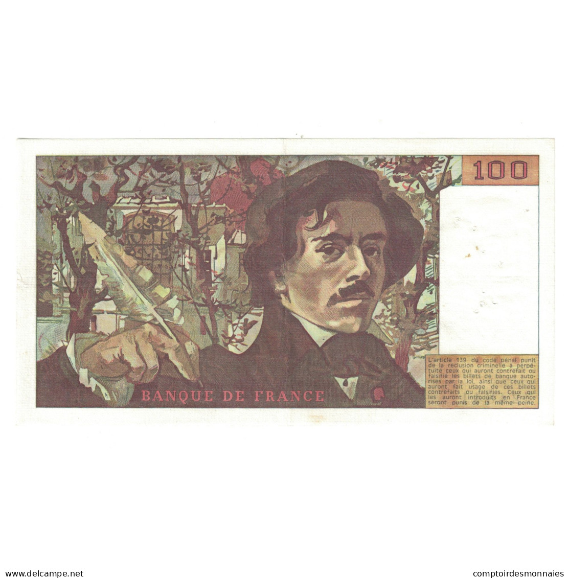 France, 100 Francs, Delacroix, 1978, J.1724841, SUP, Fayette:68.1, KM:154a - 100 F 1978-1995 ''Delacroix''