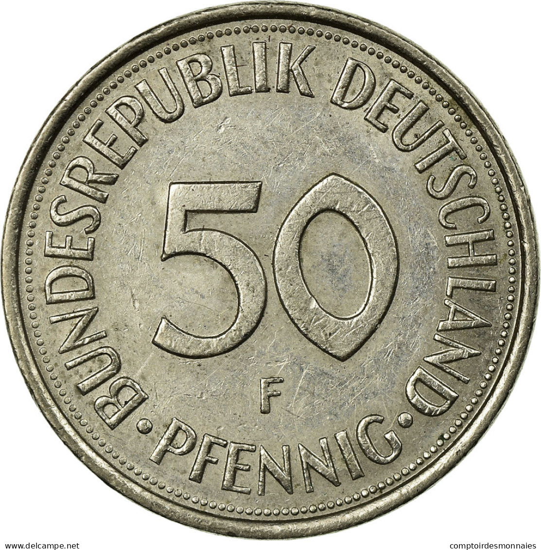 Monnaie, République Fédérale Allemande, 50 Pfennig, 1981, Stuttgart, TTB - 50 Pfennig