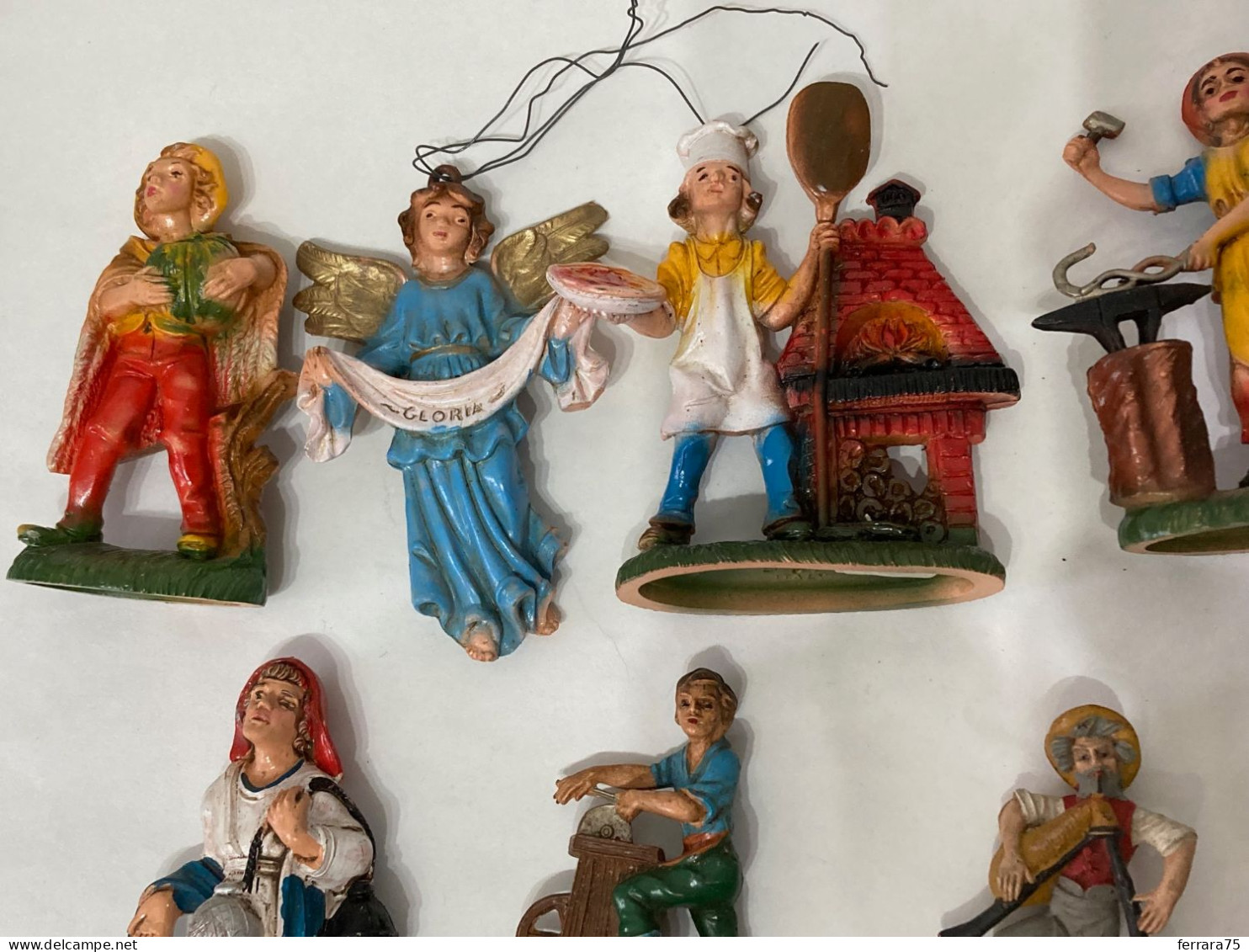 LOTTO N.17 STATUINE PRESEPE NATALE VARIE IN RESINA. - Andere & Zonder Classificatie