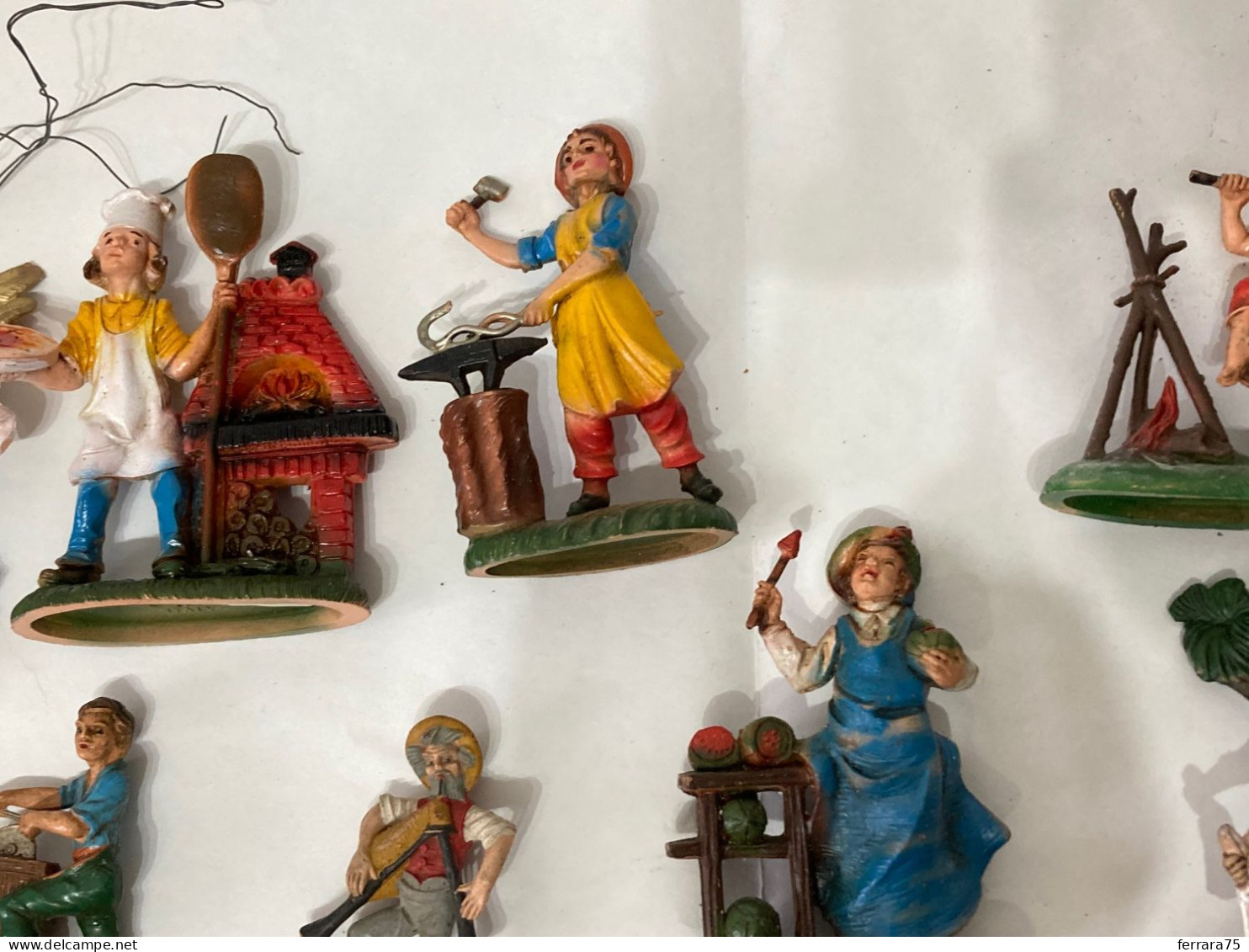 LOTTO N.17 STATUINE PRESEPE NATALE VARIE IN RESINA. - Andere & Zonder Classificatie