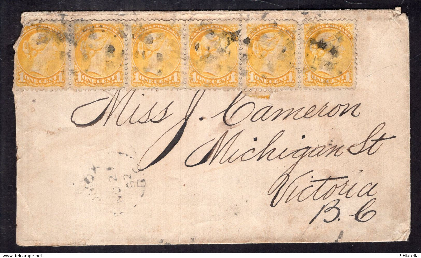 Canada - 1882 - Letter - Sent To Victoria British Columbia - Lettres & Documents
