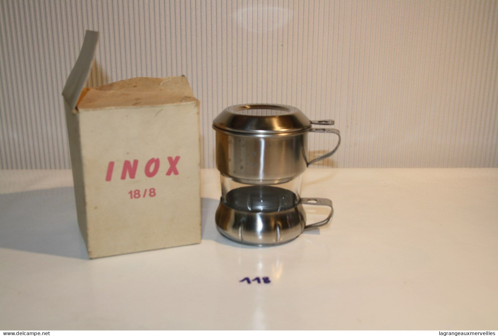 C118 Tasse Inox Thé Durobor Soignies Boite Origine - Alcohol