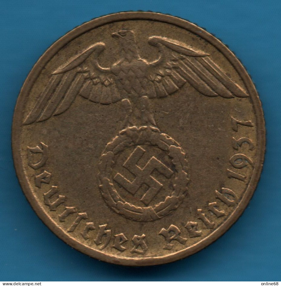 DEUTSCHES REICH 5 REICHSPFENNIG 1937 G KM# 91 Svastika - 5 Reichspfennig