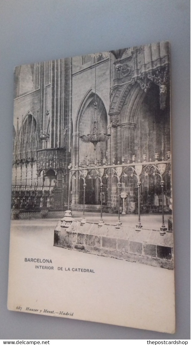 BARCELONA BARCELONE INTERIOR DE LA CATEDRAL - HAUSER Y MENET N° 687 - NON CIRCULÉE - 2 Scans - Barcelona