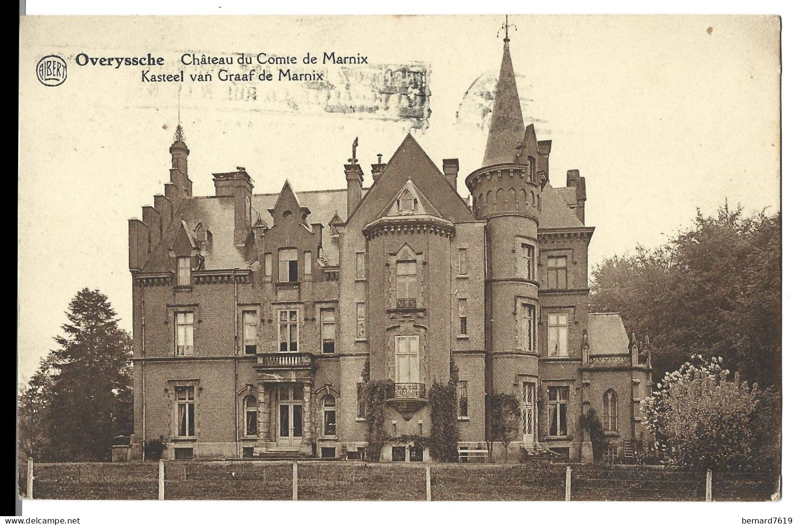 Belgique  -  Overyssche  -  Chateau Du Comte De Marnix   - Carte  Signee Comtesse  De Marnix De St Aldegonde - Overijse