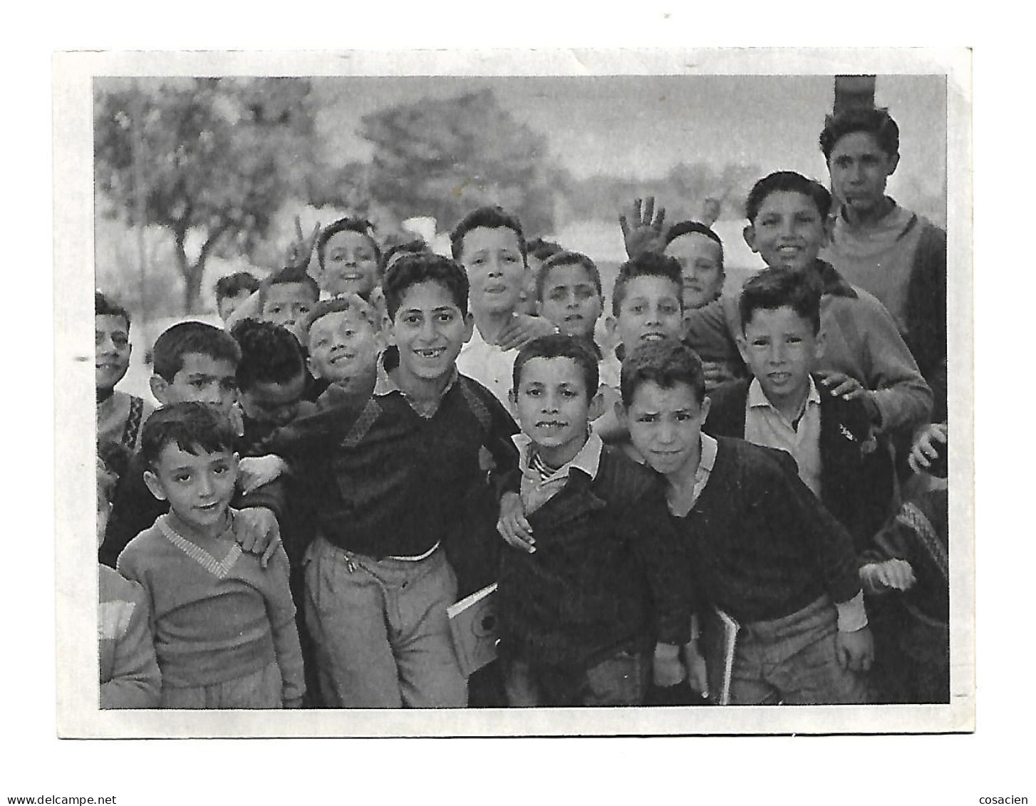 Enfants à Alger Algérie Noir Et Blanc écrite En 1957 - Children