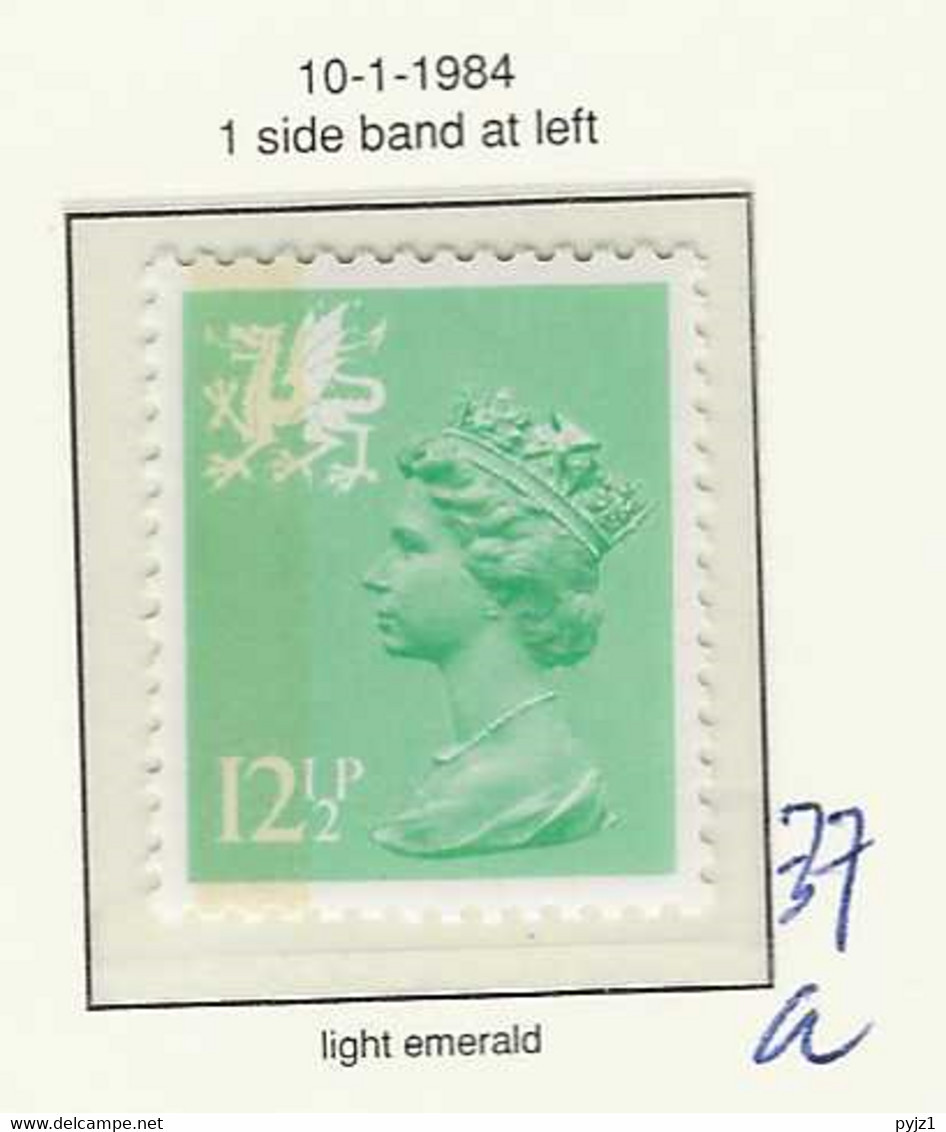 1984 MNH Wales SG 37a Perf 15x14 - Gales