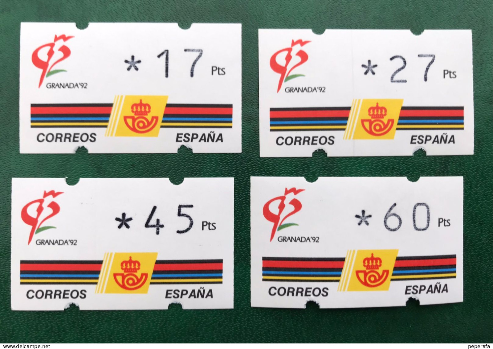 España Spain 1992, Granada 92 . 3 Digitos Sin Numero, Klussendorf, Nuevos ** - Machine Labels [ATM]