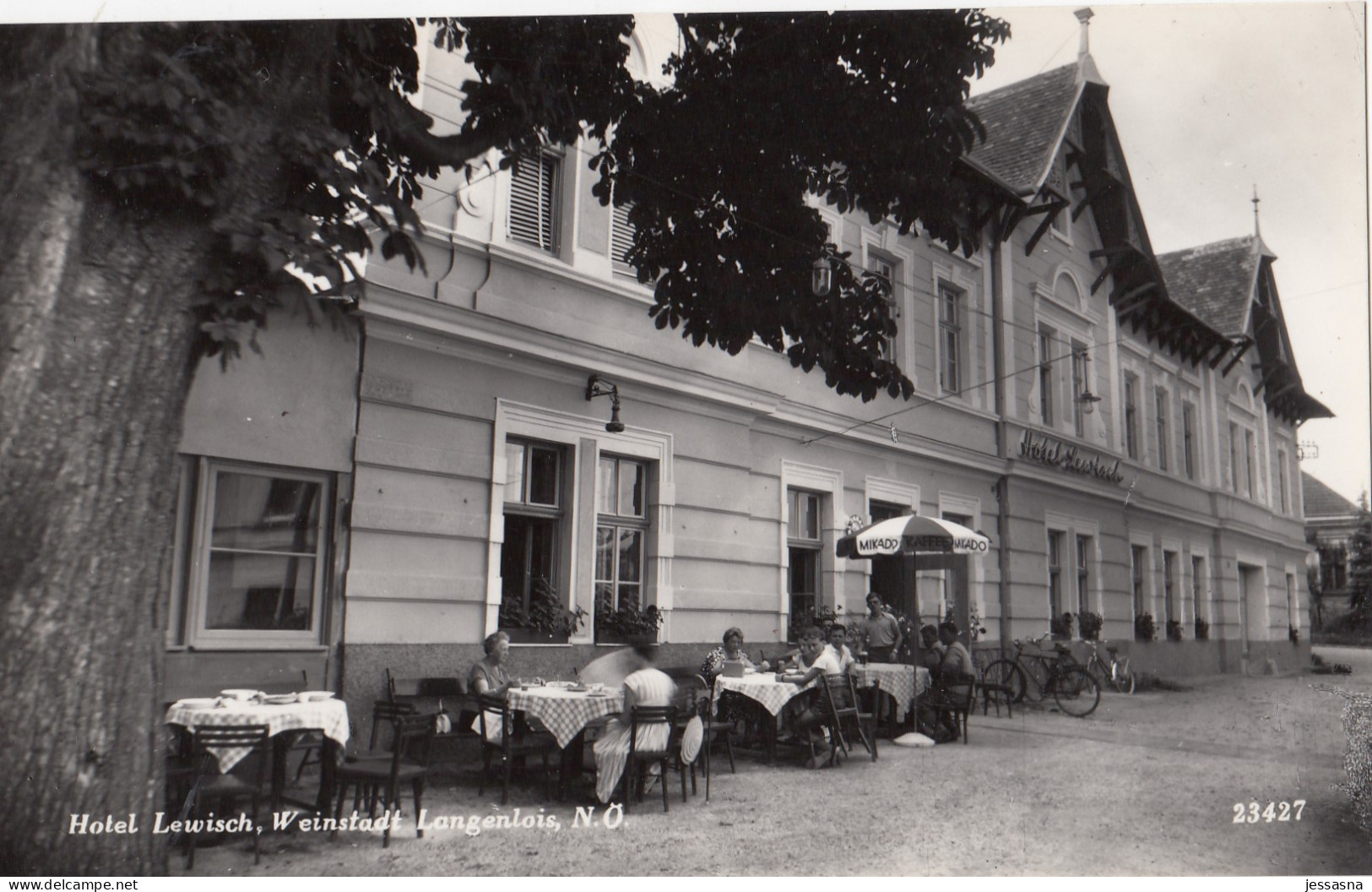 AK - NÖ - Langenlois - Der Schanigarten Vom Hotel Gasthof Lewisch - 1950 - Langenlois