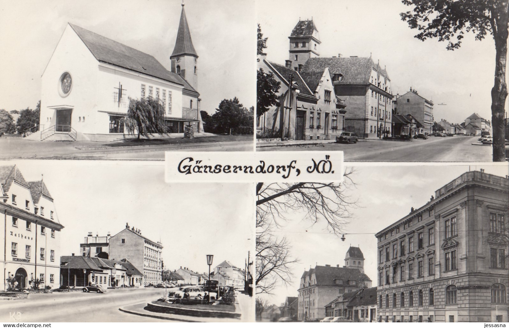 AK - NÖ - Gänserndorf - Ortsansichten - 1955 - Gänserndorf