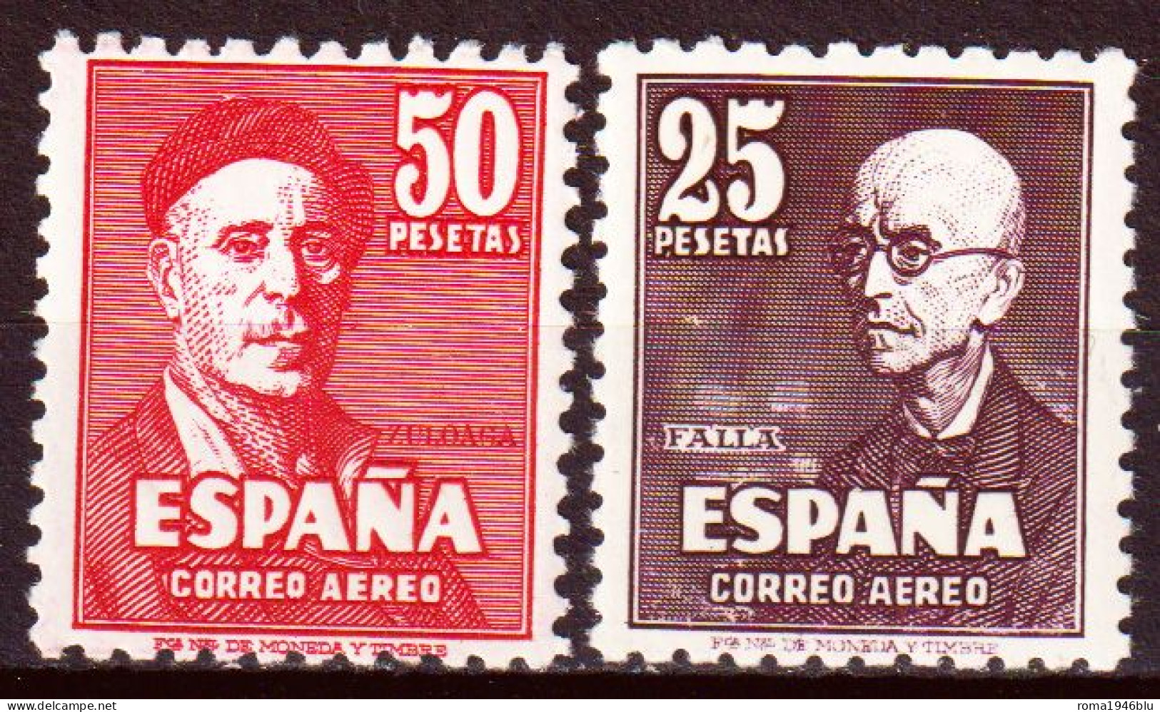 Spagna 1947 Posta Aerea Unif.A236/37 **/MNH VF - Nuovi