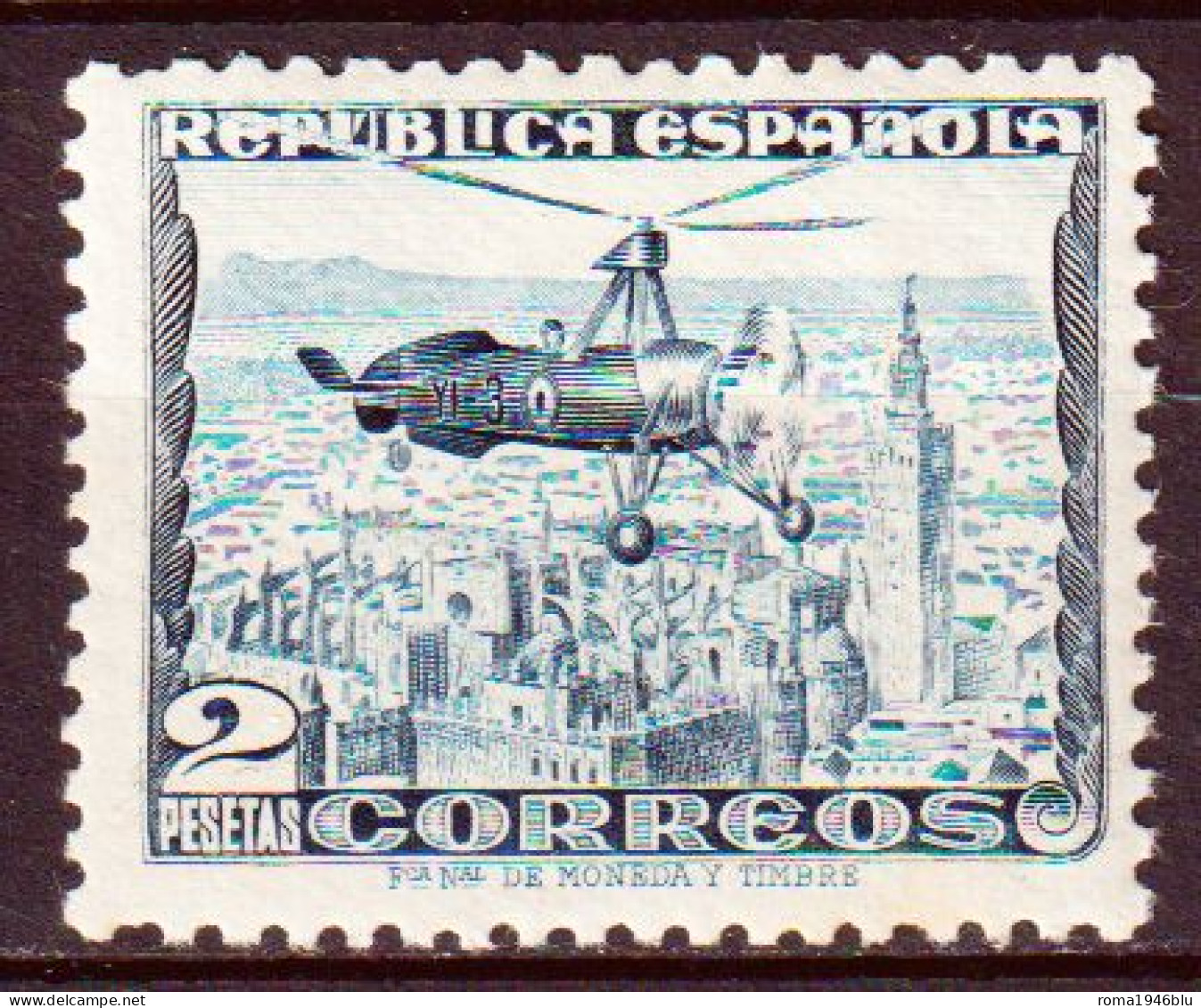 Spagna 1935 Posta Aerea Unif.95 **/MNH VF/F - Unused Stamps