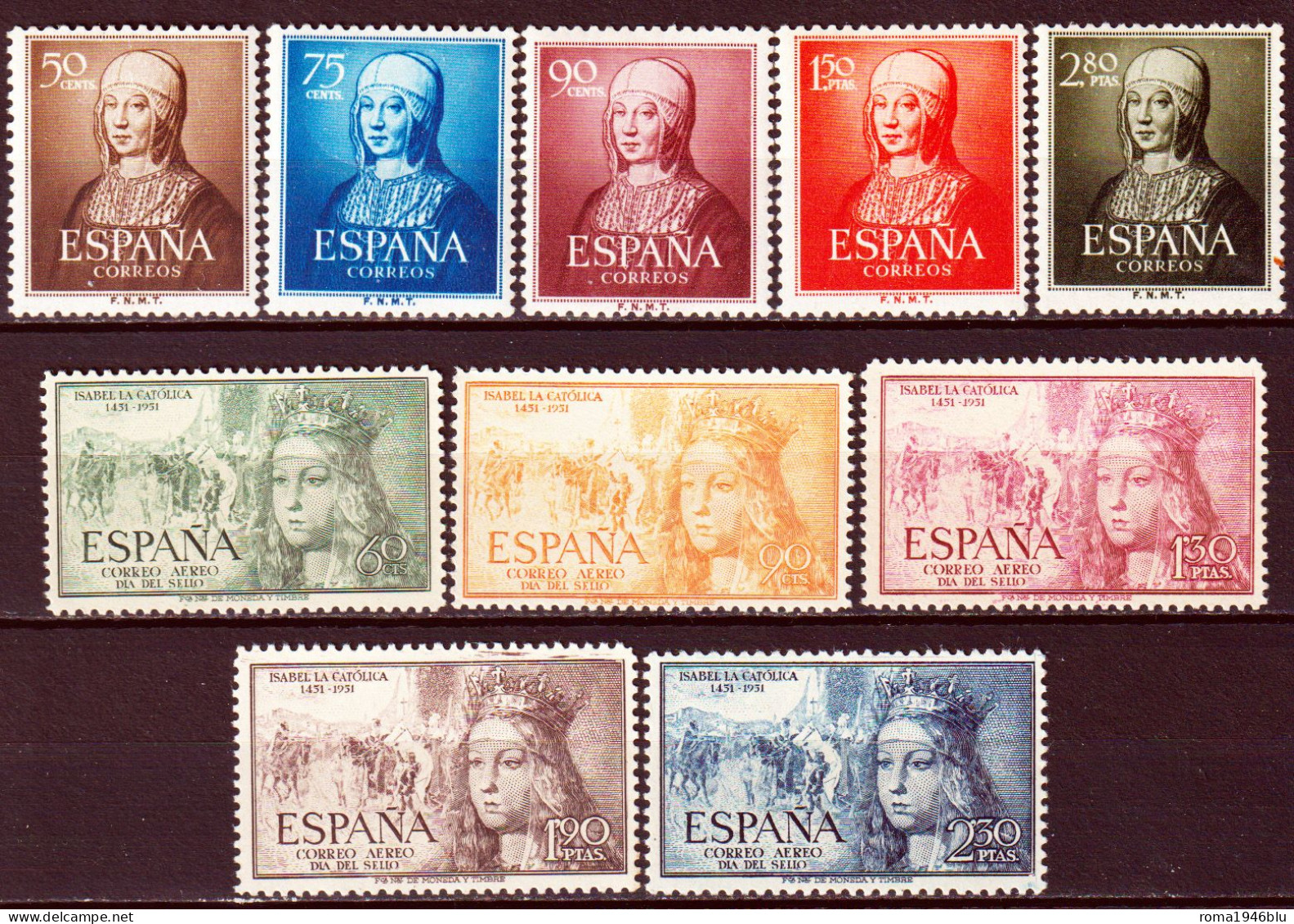 Spagna 1951 Unif.811/15+A249/53 **/MNH VF/F - Unused Stamps