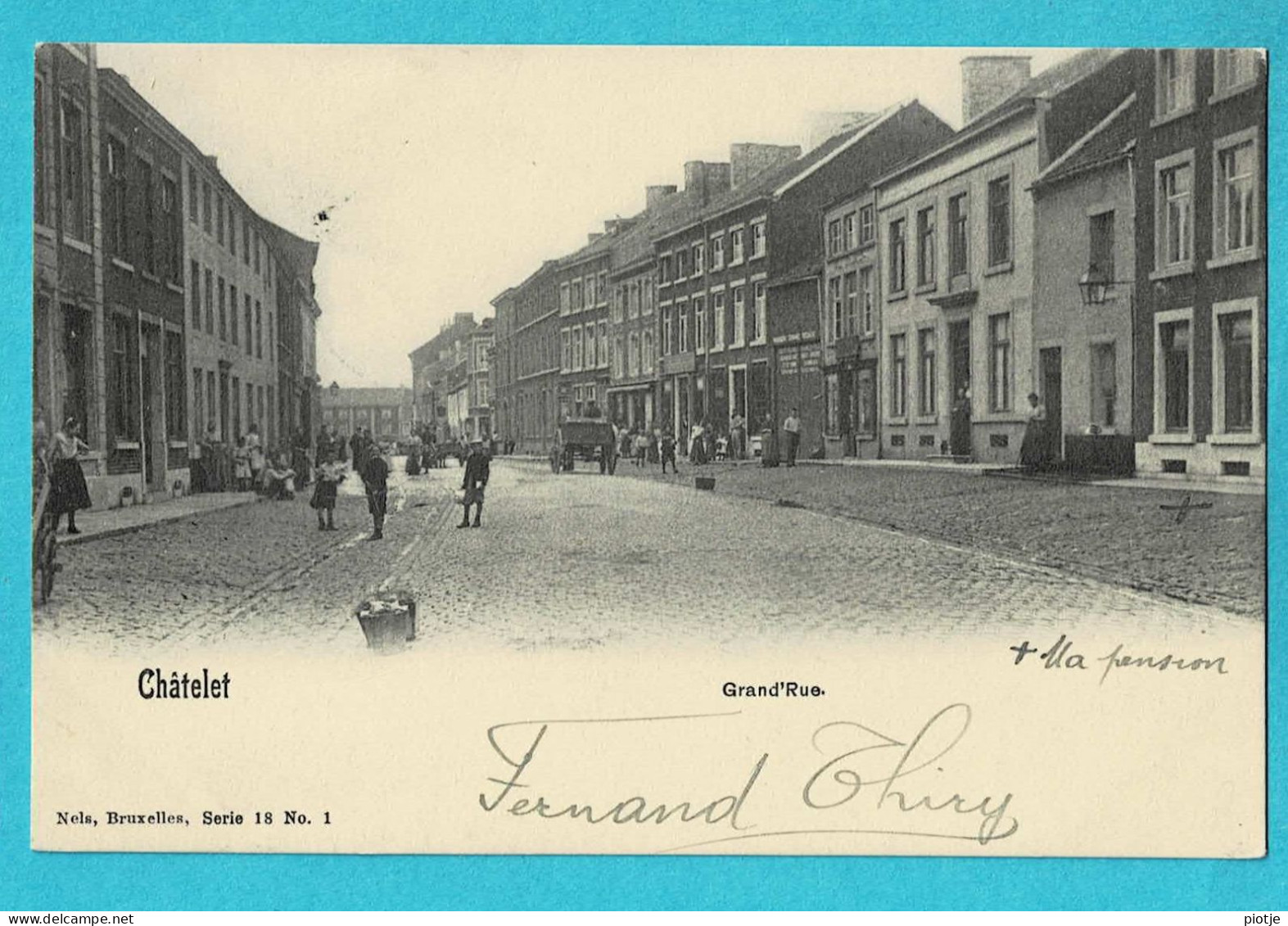 * Chatelet (Hainaut - La Wallonie) * (Nels, Série 18, Nr 1) Grand'Rue, Animée, Straatzicht, Old, Rare, TOP - Châtelet