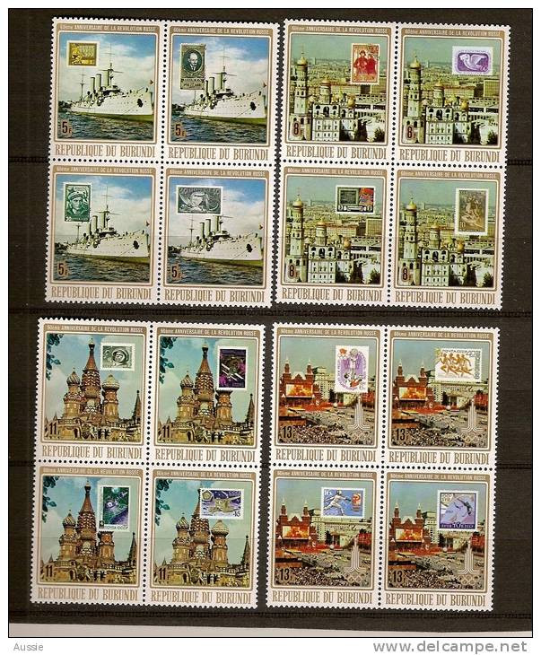 Burundi 1977 OBCn° 796-811 *** MNH Cote 35 € 60e Anniversaire Révolution Russe - Unused Stamps