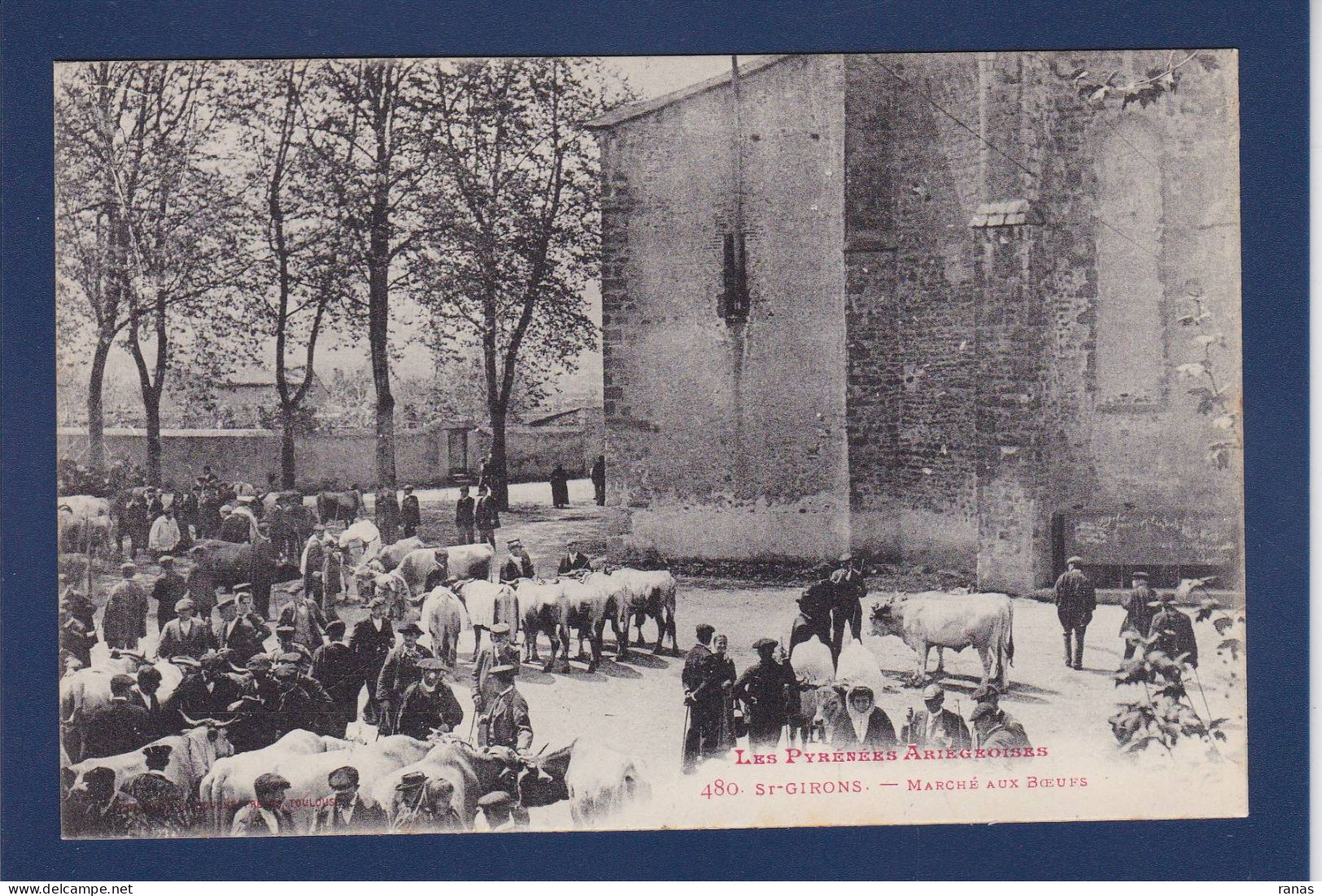 CPA [09] Ariège > Saint Girons Non Circulée Marché - Saint Girons