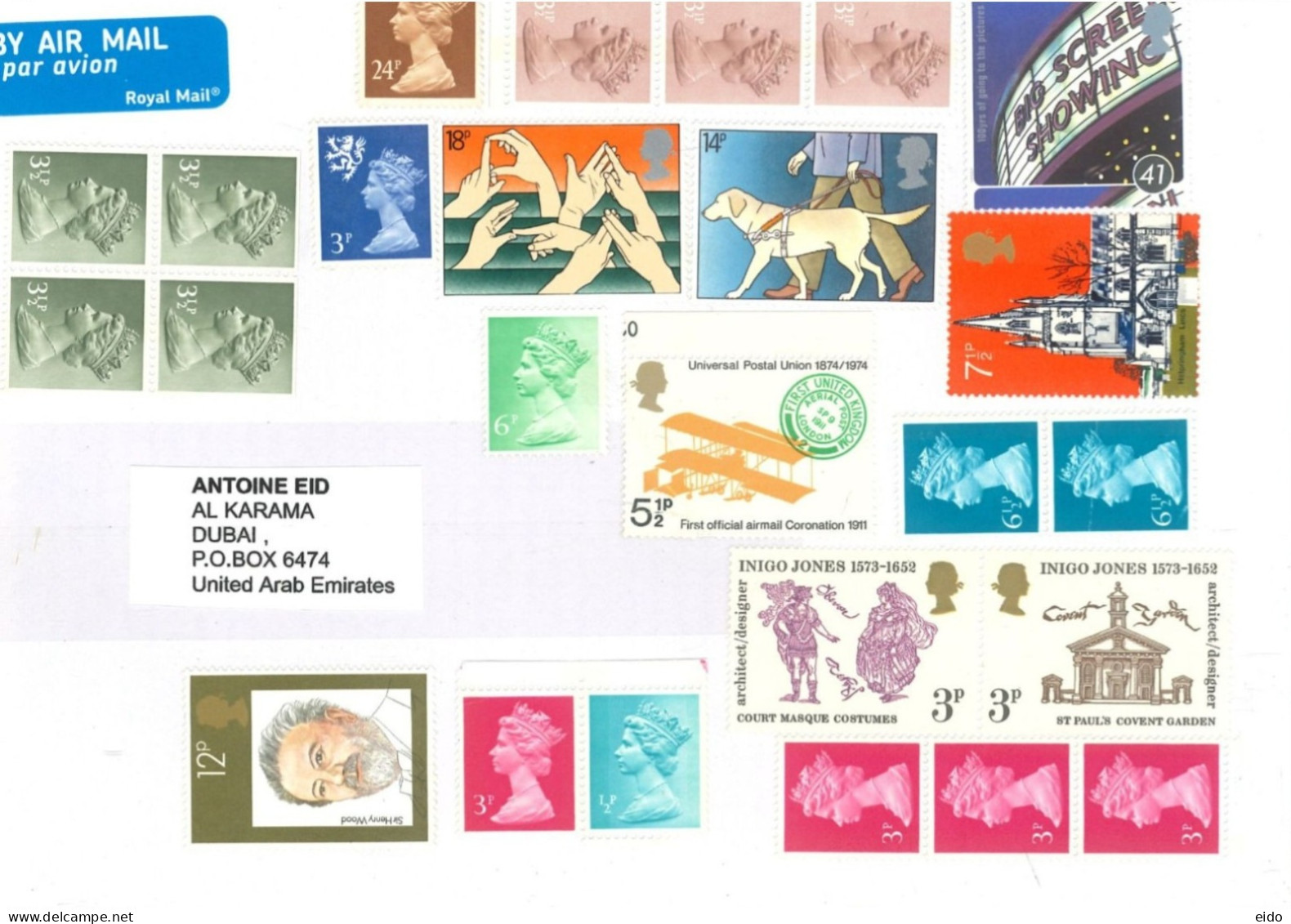 GREAT BRITAIN :2012, STAMPS COVER TO DUBAI. - Brieven En Documenten