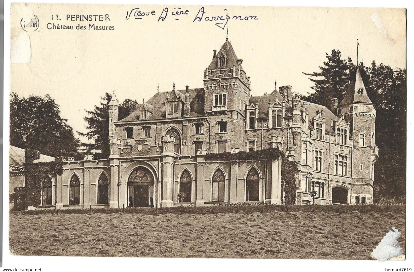 Belgique  - Pepinster -  Chateau  Des Masures - Vicomtesse   Wiere   Wavignon - Pepinster