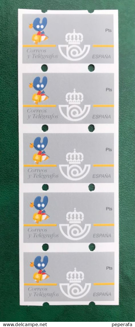 España Spain 1993, ATM Año Santo Xacobe, Tira De 5 Etiquetas Blancas / Strip Of 5, Nuevos ** - Viñetas De Franqueo [ATM]