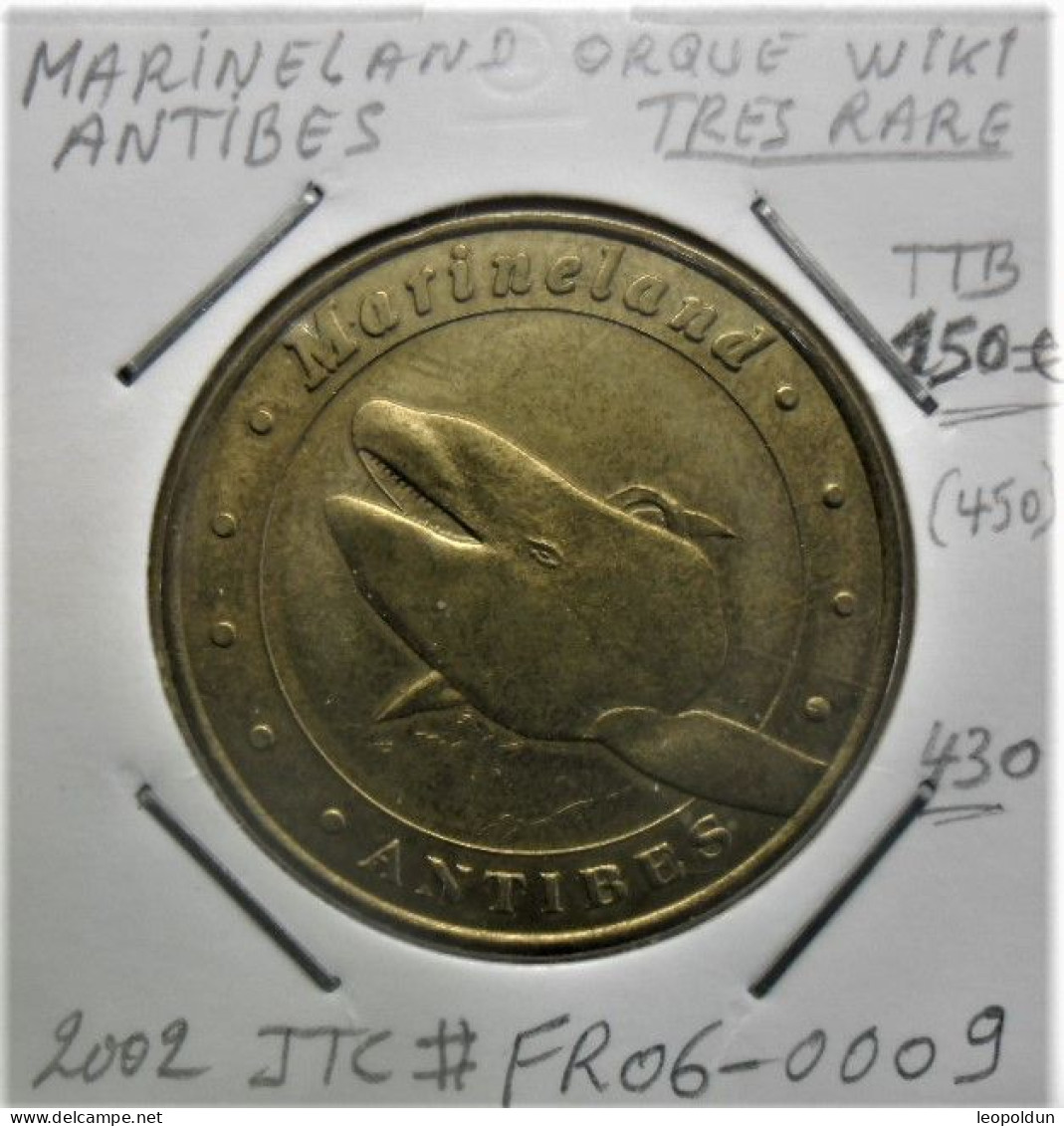 TRES RARE ****"Mariland-antibes, Orque WIKI" **** Jeton Touristique De La Monnaie De Paris 2002. - 2002