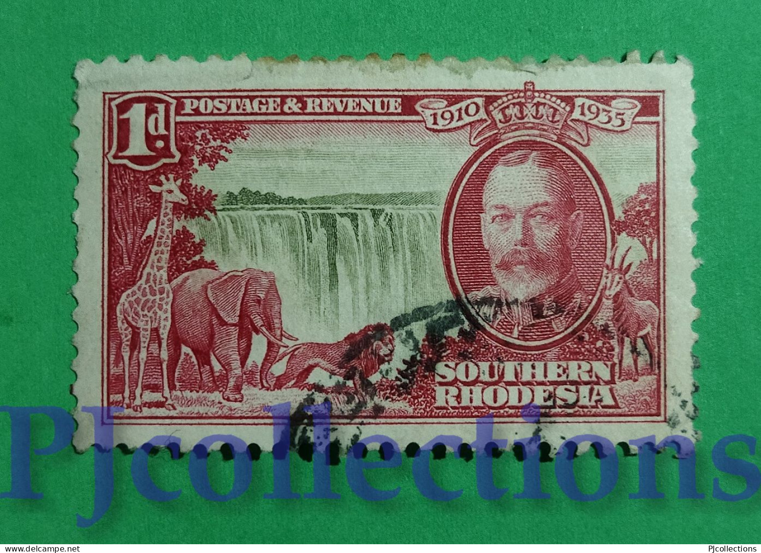 S785- SOUTHERN RHODESIA 1935 SILVER JUBILEE 1d USATO - USED - Southern Rhodesia (...-1964)