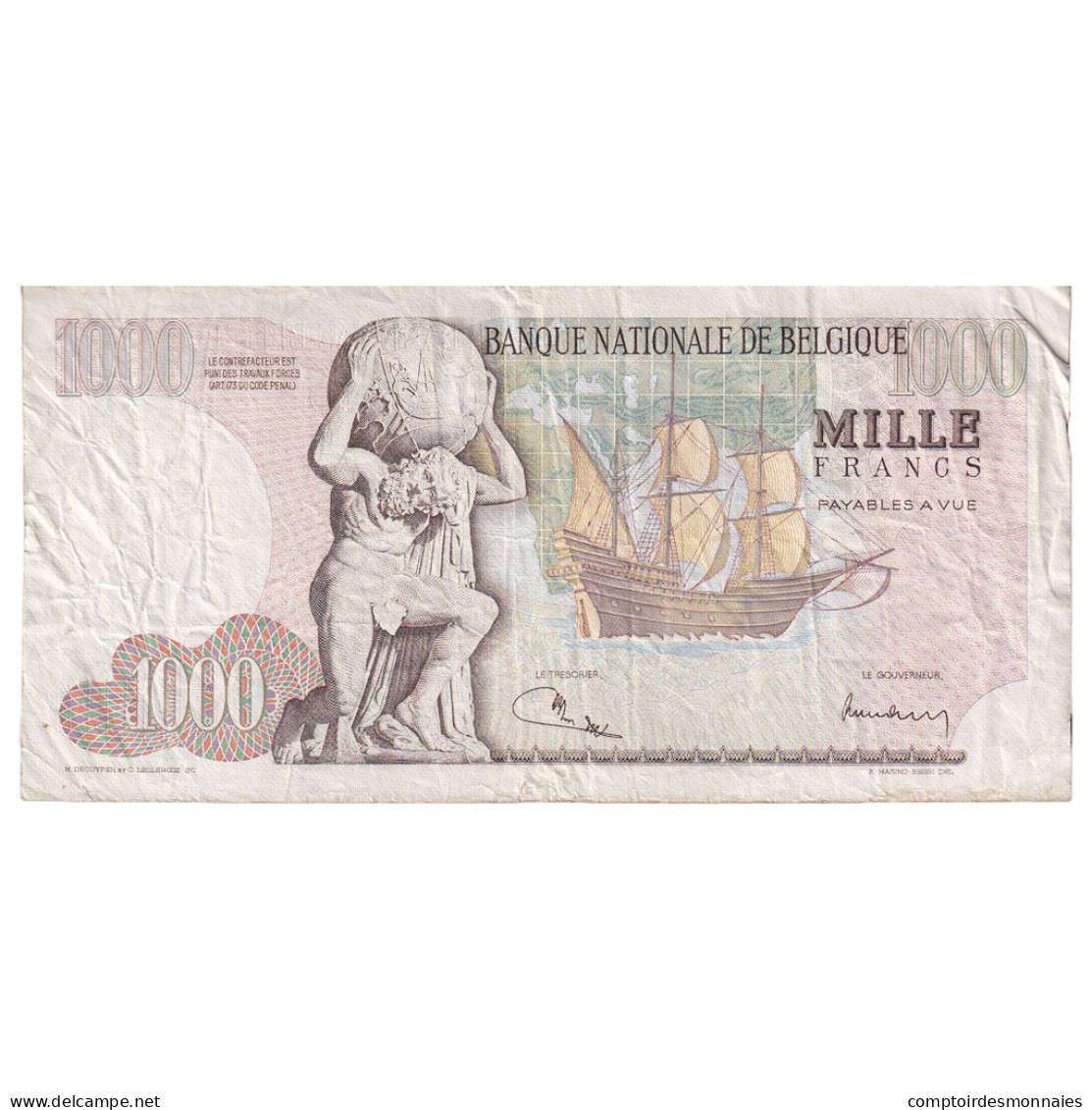 Belgique, 1000 Francs, 1973-04-06, TTB - 1000 Francos