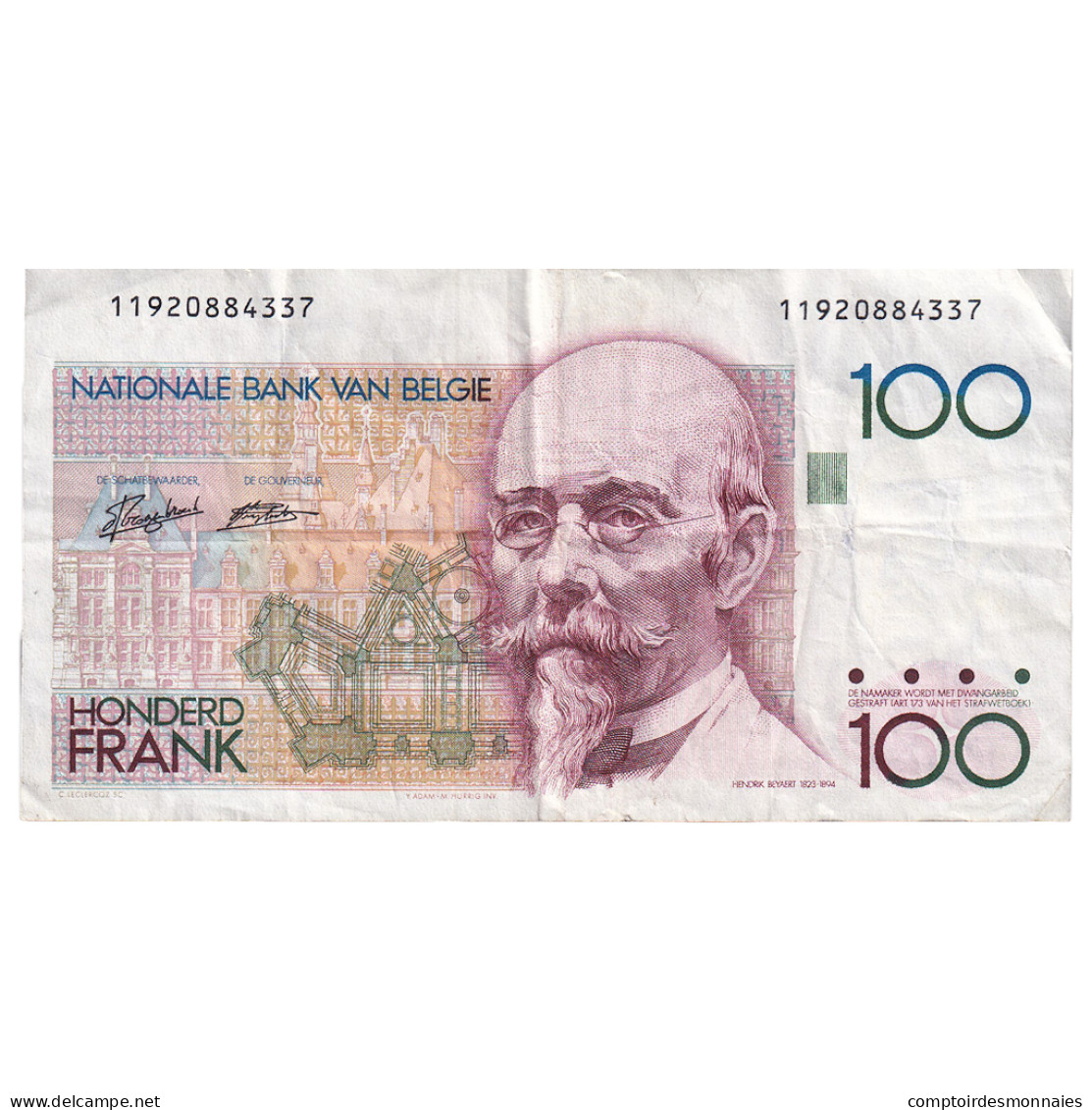 Billet, Belgique, 100 Francs, KM:142a, TTB - 100 Francos
