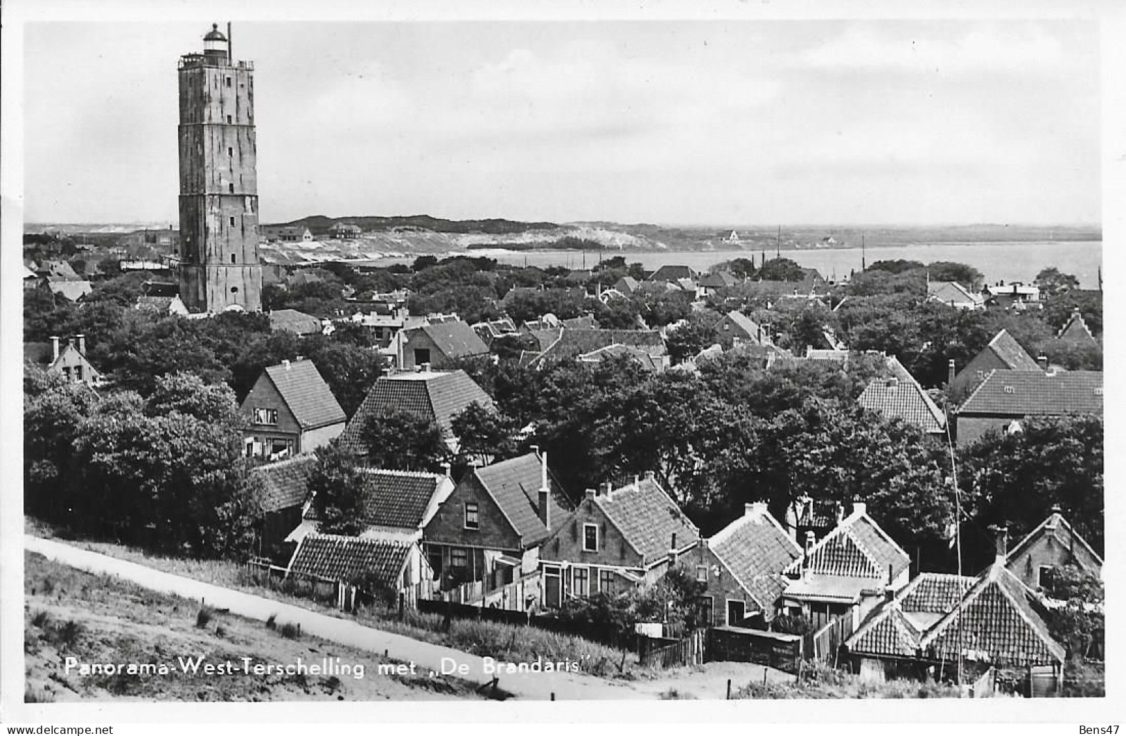 Terschelling Panorama West Terschelling Met Brandaris Gelopen 1946 - Terschelling