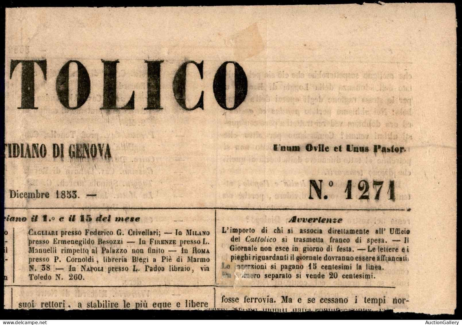 Antichi Stati Italiani - Lombardo Veneto - 2 Kreuzer (1 Segnatasse - Primo Sottotipo) Appena Toccato In Alto A Destra -  - Altri & Non Classificati