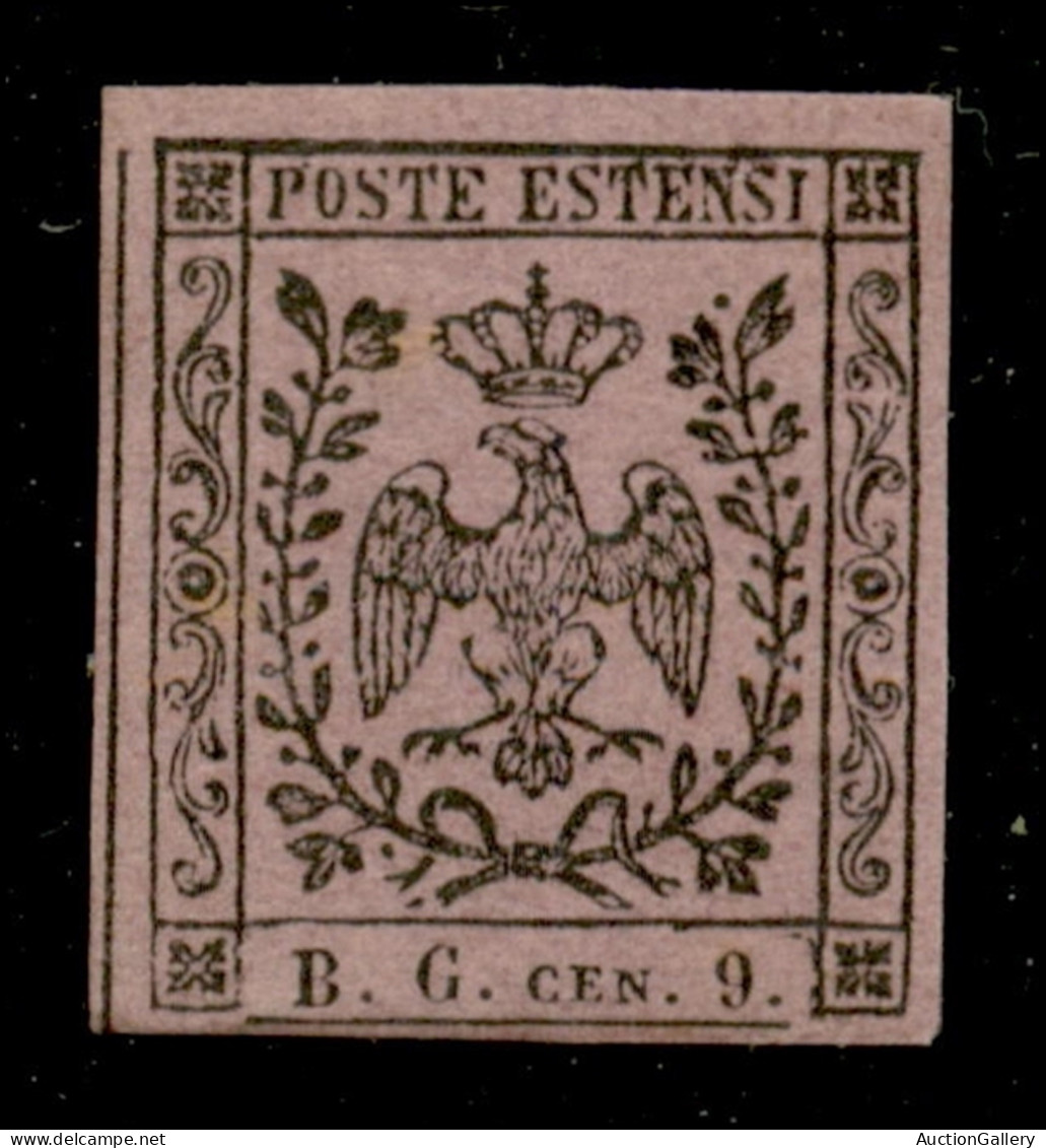 Antichi Stati Italiani - Modena - 1853 - Segnatasse - 9 Cent (2) - Gomma Originale - Cert. AG (1.500) - Autres & Non Classés