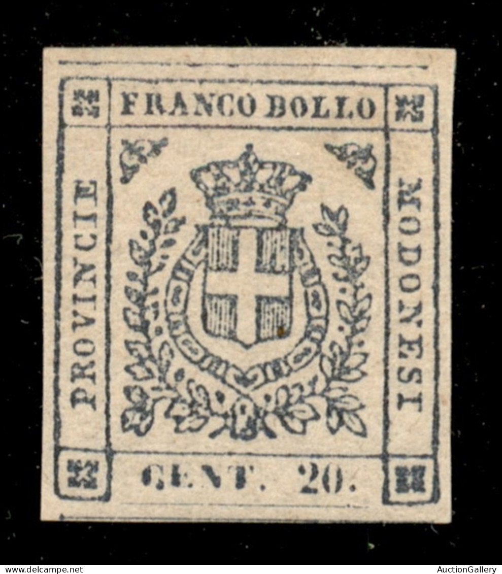 Antichi Stati Italiani - Modena - 1859 - 20 Cent (15) Gomma Originale - Emilio Diena + Colla (5.000) - Autres & Non Classés