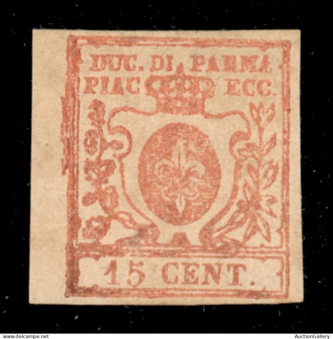 Antichi Stati Italiani - Parma - 1859 - 15 Cent (9ab - Stampa Oleosa) Bordo Foglio - Gomma Originale - Diena - Sonstige & Ohne Zuordnung