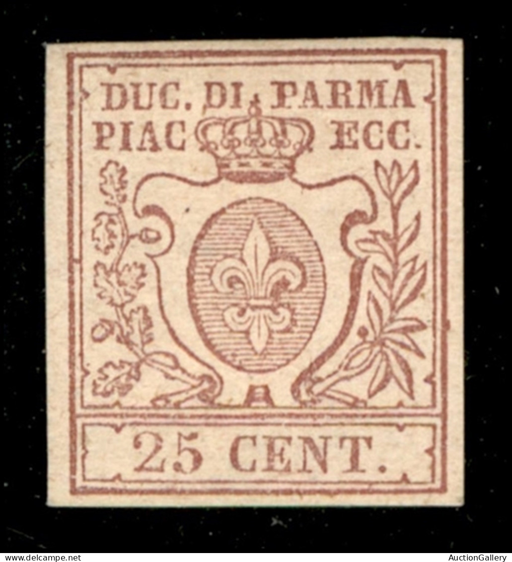 Antichi Stati Italiani - Parma - 1857 - 25 Cent (10) - Gomma Originale - Diena (1.500) - Autres & Non Classés