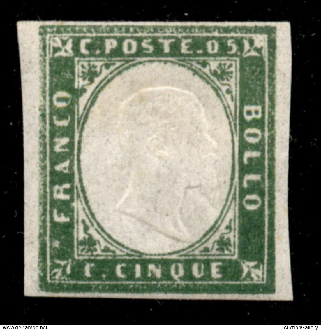 Antichi Stati Italiani - Sardegna - 1861 - 5 Cent (13C) - Gomma Originale - Leggero Decalco - Sonstige & Ohne Zuordnung