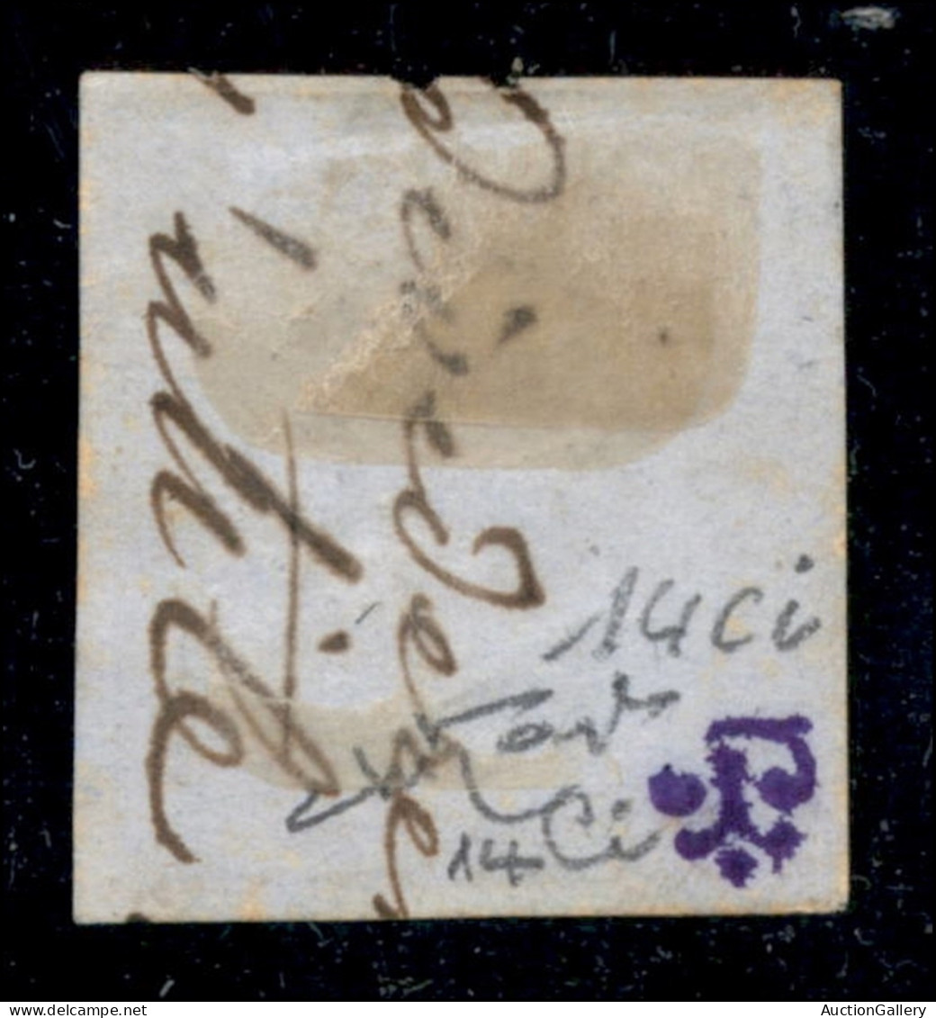 Antichi Stati Italiani - Sardegna - 1861 - 10 Cent Bruno Cioccolato Scuro (14Ci) - Usato - Raybaudi (1.500) - Other & Unclassified