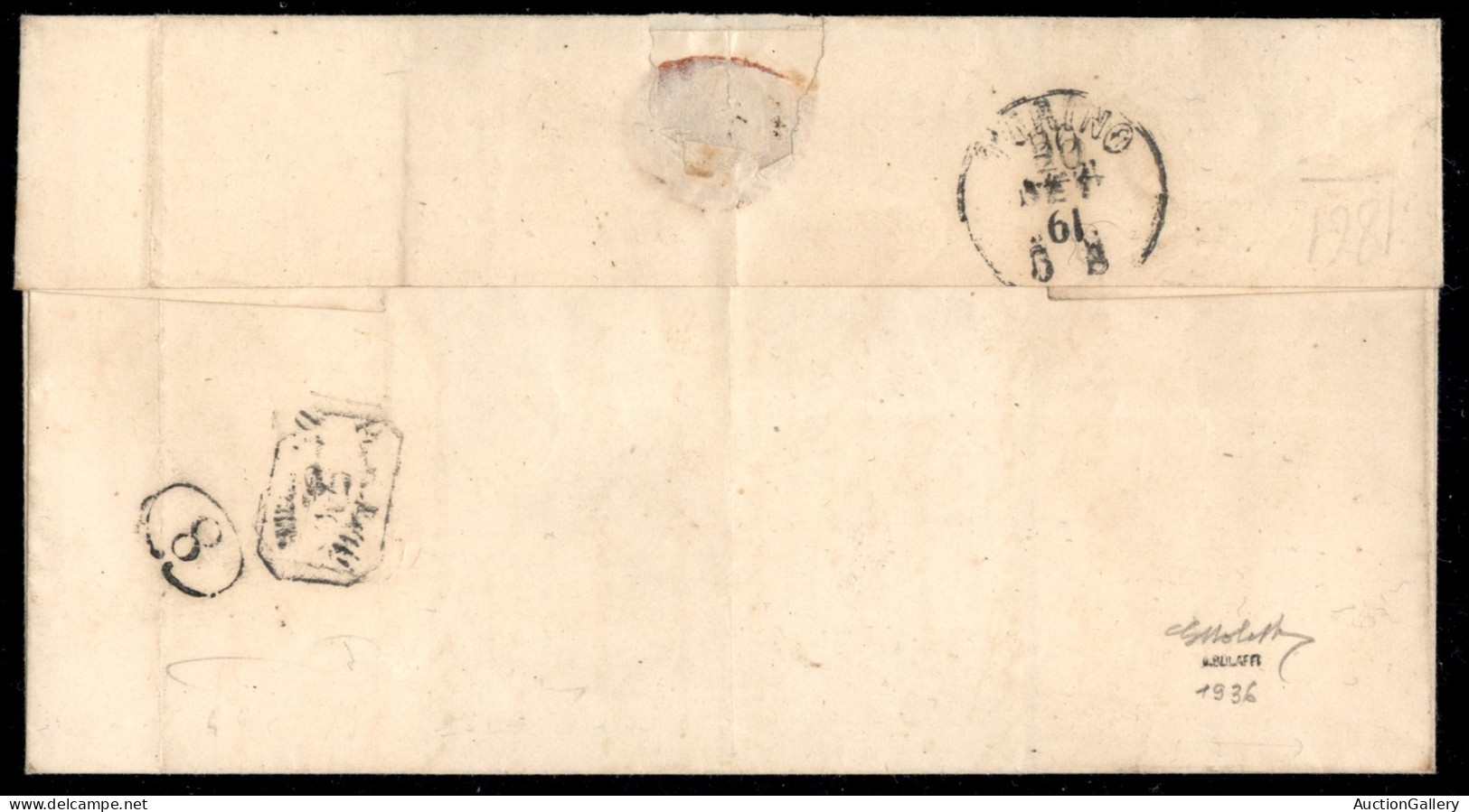 Antichi Stati Italiani - Sardegna - Villafranca Piem.e (P.ti 5) - 20 Cent (15D) Su Lettera Per Torino Del 20.9.1861 - G. - Other & Unclassified