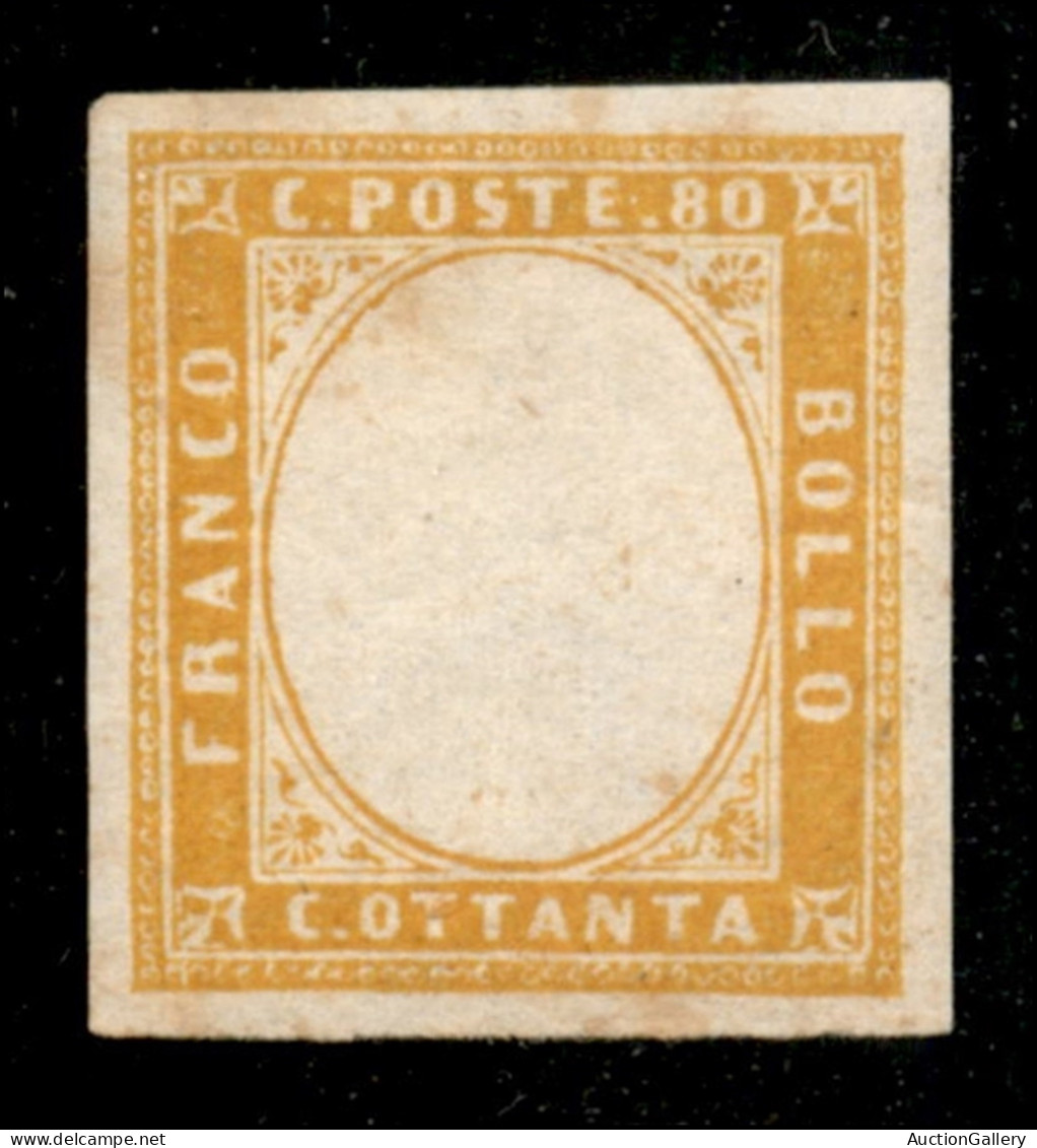 Antichi Stati Italiani - Sardegna - 1861 - Prova - Senza Effigie - 80 Cent (17C) - Gomma Integra - Cert. Biondi - Sonstige & Ohne Zuordnung