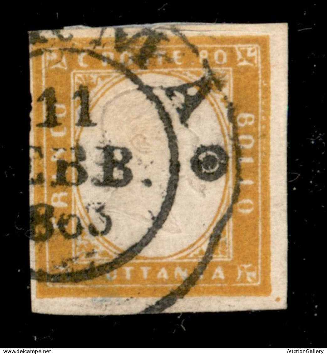 Antichi Stati Italiani - Sardegna - 80 Cent (17D - Sardegna) Con Annullamento Ducale Del 11.2.1863 - Non Comune - Em. Di - Other & Unclassified