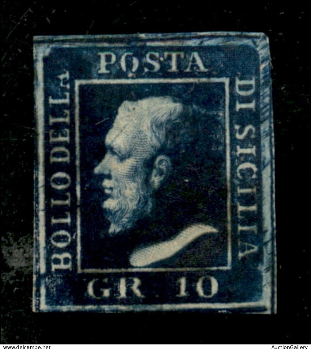 Antichi Stati Italiani - Sicilia - 1859 - 10 Grana (12) - Stampa Oleosa - Gomma Originale - Ottimi Margini - Andere & Zonder Classificatie