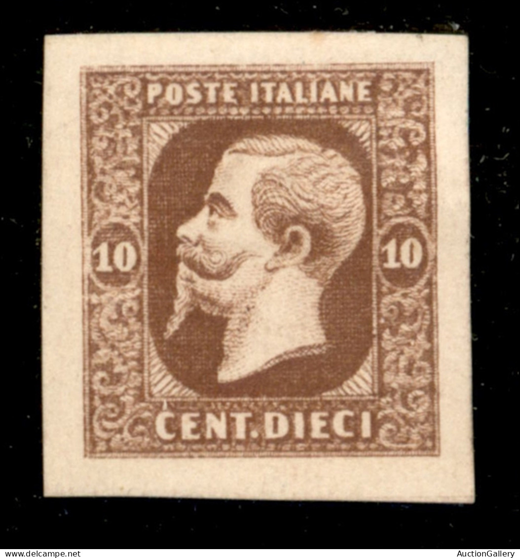 Regno - Vittorio Emanuele II - 1863 - Saggi - Ronchi - 10 Cent (14 - Bruno) - Carta Bianca - Senza Gomma - Sorani - Andere & Zonder Classificatie